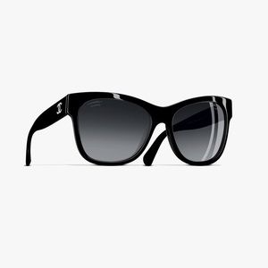 CHANEL 5380 Square Sunglasses in Black